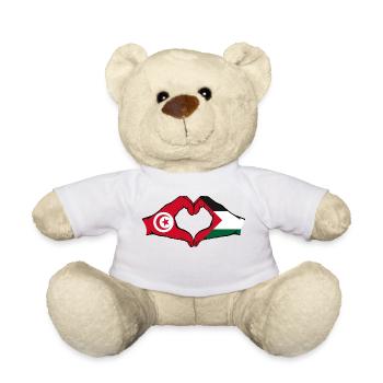 Tunesien Palästina Herzform mit Hände - Teddy - Weiß - Vorne