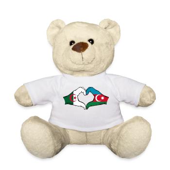 Algerien AserbaidschanHerzform mit Hände - Teddy - Weiß - Vorne