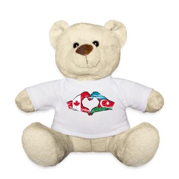 Kanada Aserbaidschan Herzform mit Hände used - Teddy - Weiß - Vorne