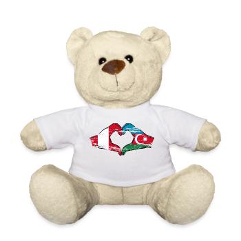Peru Aserbaidschan Herzform mit Hände used - Teddy - Weiß - Vorne