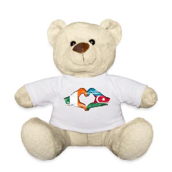 Irland Aserbaidschan Herzform mit Hände used - Teddy - Weiß - Vorne
