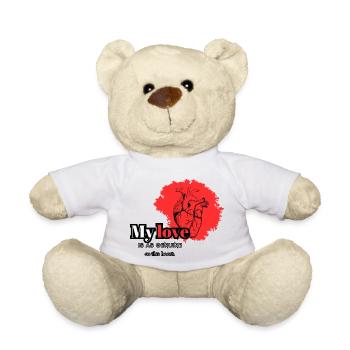 My love is as genuine as this heart - Teddy Bear - white - Front