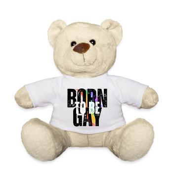 Born to be Gay - Stolz Geboren - Teddy - Weiß - Vorne