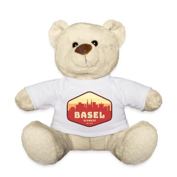 Basel, Switzerland - Teddy Bear - white - Front