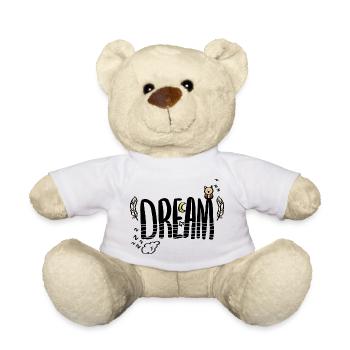 Mondscheineule in grüner Nacht - Teddy - Weiß - Vorne