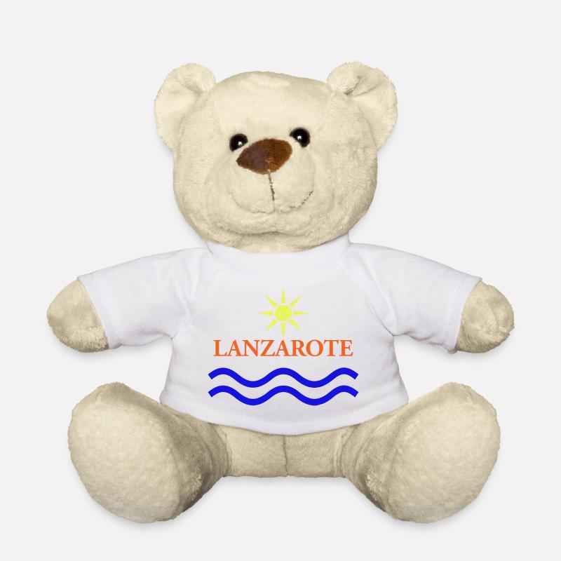Lanzarote Sun and Waves Design - Teddy Bear - white