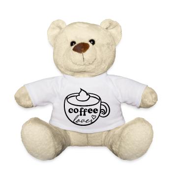 Coffe lover - Kaffee Liebhaber Design - Teddy - Weiß - Vorne