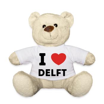 J’aime Delft Pays-Bas - Nounours - blanc - Devant