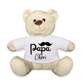 papa chéri - Nounours - blanc - Devant