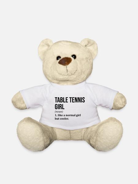 Tischtennis, Tischtennis, Tischtennis, Tischtennis - Teddy - Weiß