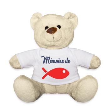 MEMOIRE POISSON ROUGE - Nounours - blanc - Devant