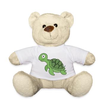 A friendly turtle - Teddy Bear - white - Front