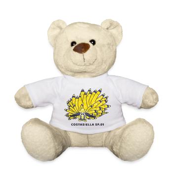 Sea snail, sapsucker, Costasiella sp.01 - Teddy Bear - white - Front