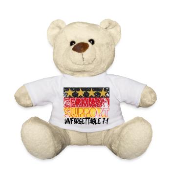 Deutschland Fahne Germany Support Fußball - Teddy - Weiß - Vorne