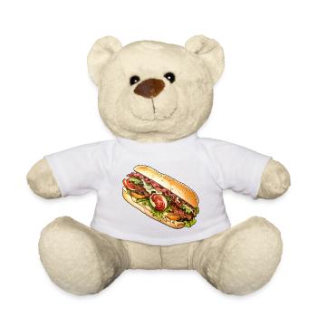 Sac de kebab - Nounours - blanc - Devant