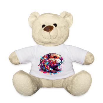 Beaver - Teddy Bear - white - Front