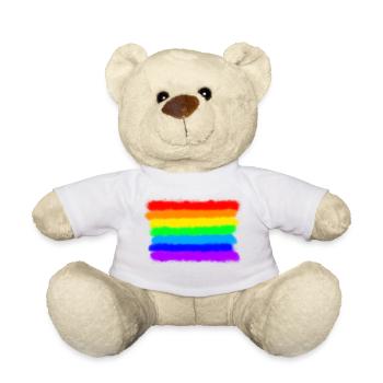 Pride Rainbow Colours / RGB Graffiti-Spraypaint - Teddy - Weiß - Vorne