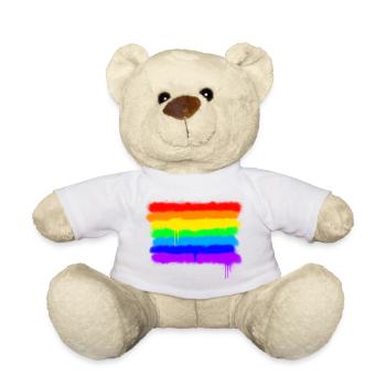 Pride Rainbow Colours / RGB Graffiti - Teddy - Weiß - Vorne