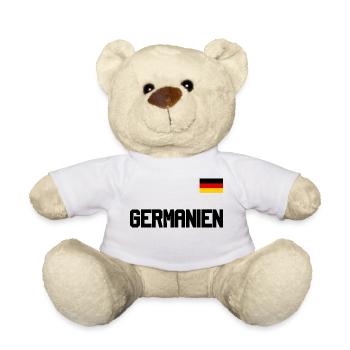 Germany jersey look GERMANIEN flag on chest - Teddy Bear - white - Front
