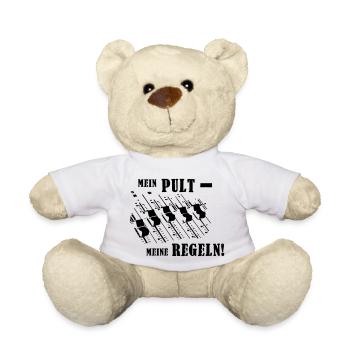 Mein Pult - Meine Regeln! - Teddy - Weiß - Vorne