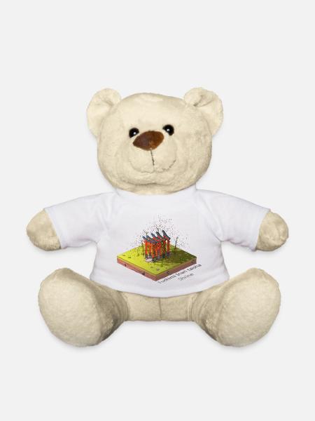 Geometric low poly Fushimi Inari-taisha - Teddy Bear - white