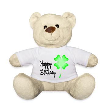 ALLES GUTE ZUM GEBURTSTAG. ALLES GUTE ZUM GEBURTSTAG. JAHRESTAG. - Teddy - Weiß - Vorne