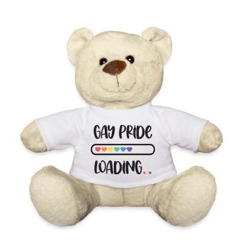 LGBTQ Pride Month - Gay Pride. Loading - Teddy Bear - white - Front