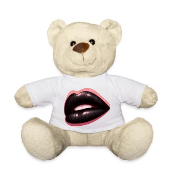 Lèvres Noires - Art Mystérieux - Nounours - blanc - Devant