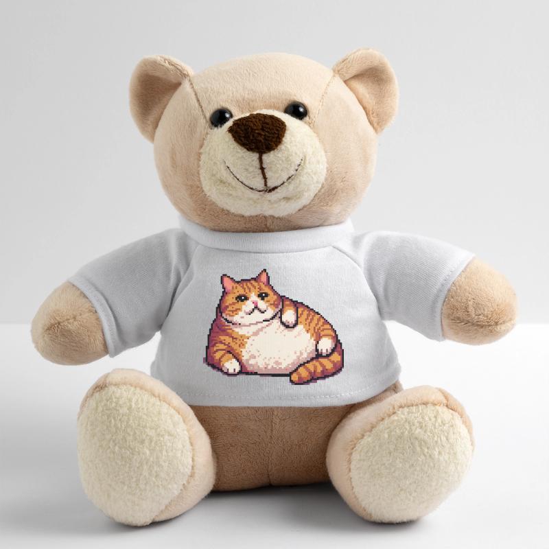 Fette Ingwerkatze Pixelkunst Teddy