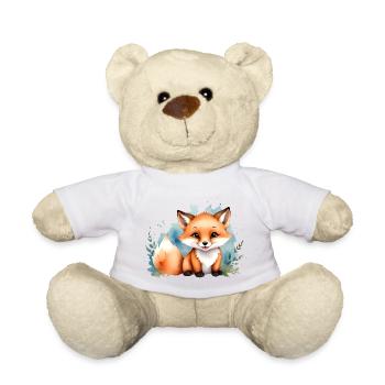 Niedlicher kleiner Fuchs - Aquarellmotiv - Teddy - Weiß - Vorne