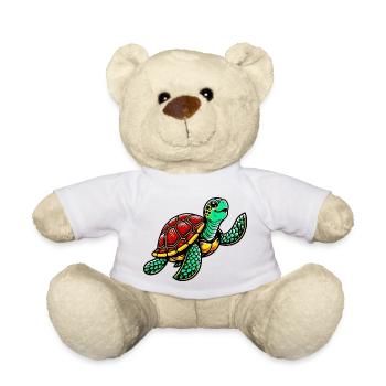 Turtle - Teddy Bear - white - Front