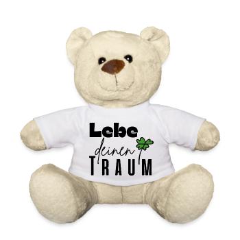 Lebe deinen Traum - Teddy - Weiß - Vorne