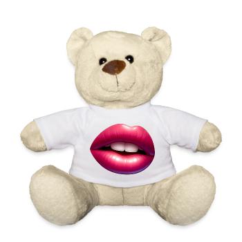 Langue - Lèvres Roses - Douceur Charmante - Nounours - blanc - Devant