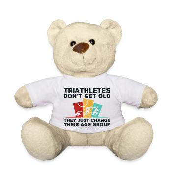 Funny Triathlon Design Triathletes Swim Bike Run - Nounours - blanc - Devant