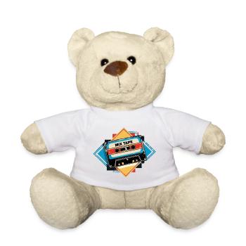 Mix Tape Vintage Graphic - Teddy Bear - white - Front