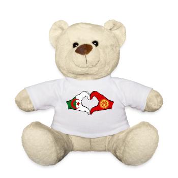 Algerien Kirgisistan Hände Herzform - Teddy - Weiß - Vorne