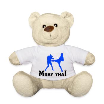 Muay Thai - Teddy Bear - white - Front