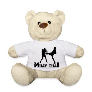 Muay Thai - Teddy Bear - white - Front