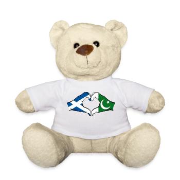 Scotland Pakistan Hands Heart Shape - Teddy Bear - white - Front