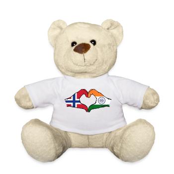 Norwegen Indien Hände Herzform - Teddy - Weiß - Vorne