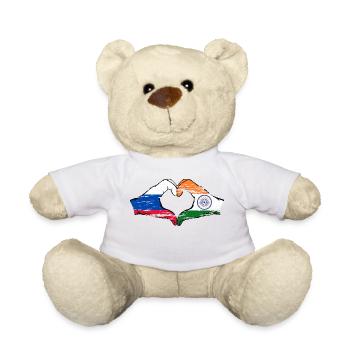 Russie Inde mains forme de coeur utilisé - Nounours - blanc - Devant