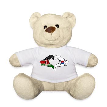 Kenia Südkorea Hände Herzform used - Teddy - Weiß - Vorne