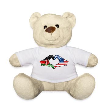 Kenia USA Hände Herzform used - Teddy - Weiß - Vorne