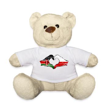 Kenya Poland hands heart shape used - Teddy Bear - white - Front