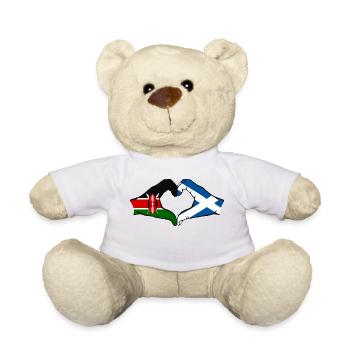 Kenya Ecosse mains en forme de coeur - Nounours - blanc - Devant