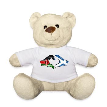 Kenia Schottland Hände Herzform used - Teddy - Weiß - Vorne