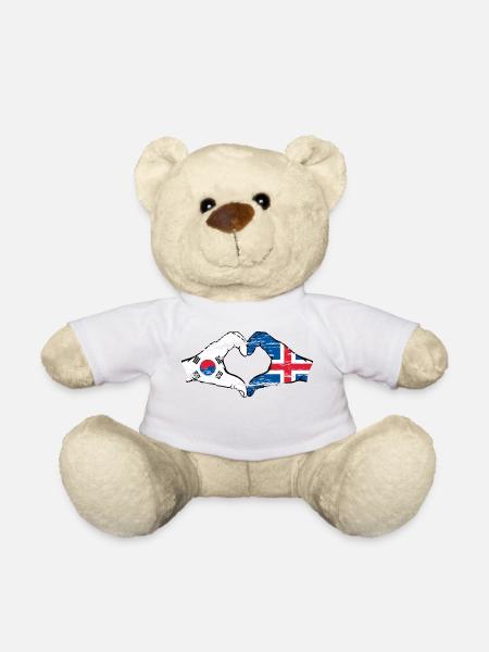 Corée du Sud Islande mains forme de coeur utilisé - Nounours - blanc