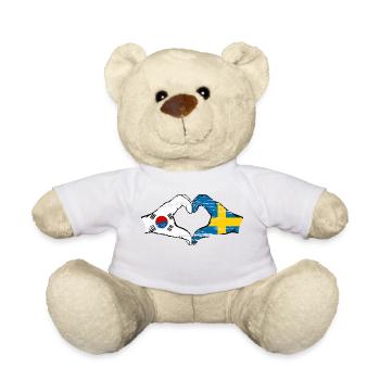 Corée du Sud Suède Mains Forme de Coeur Utilisé - Nounours - blanc - Devant