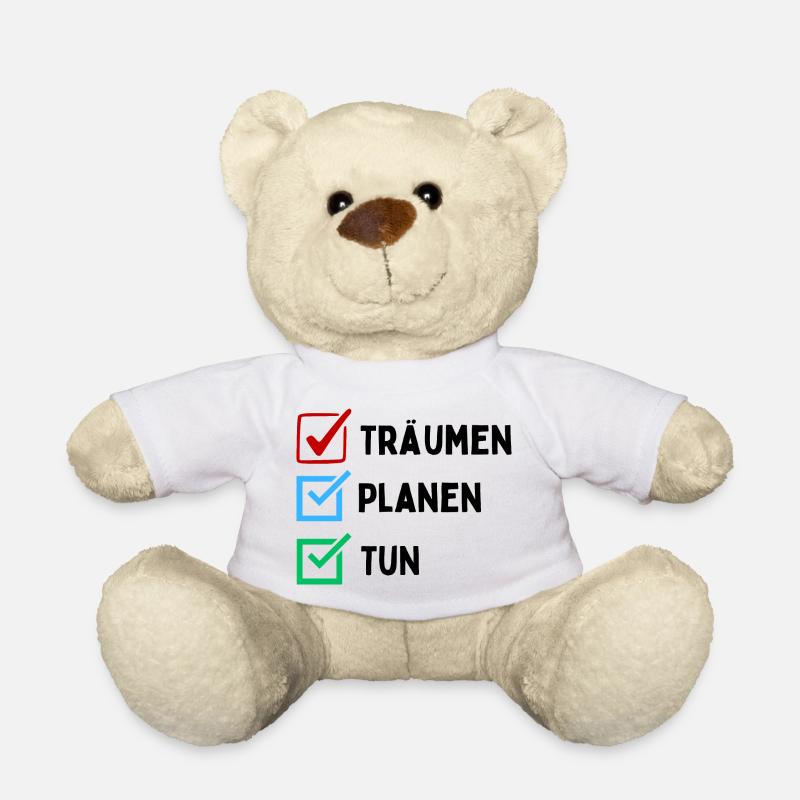 Dream Plan Do Checkliste Design Schwarz Weiss - Teddy - Weiß