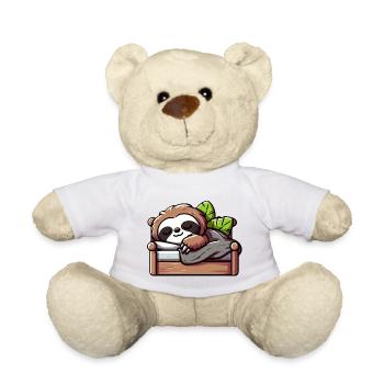 Relaxed Sloth - Comfy Cozy Nap Time - Teddy Bear - white - Front